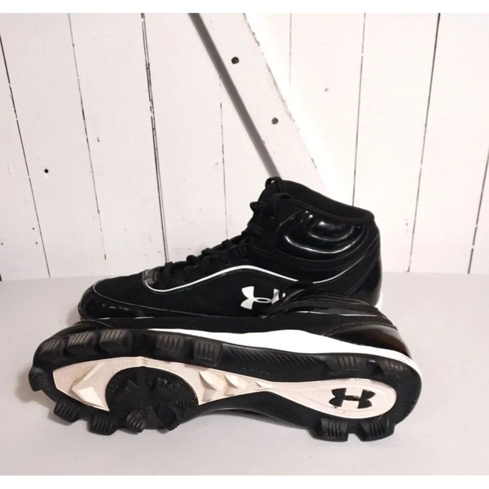 Under Armor Black Baseball Cleats, Men's Size 11.5 Med
